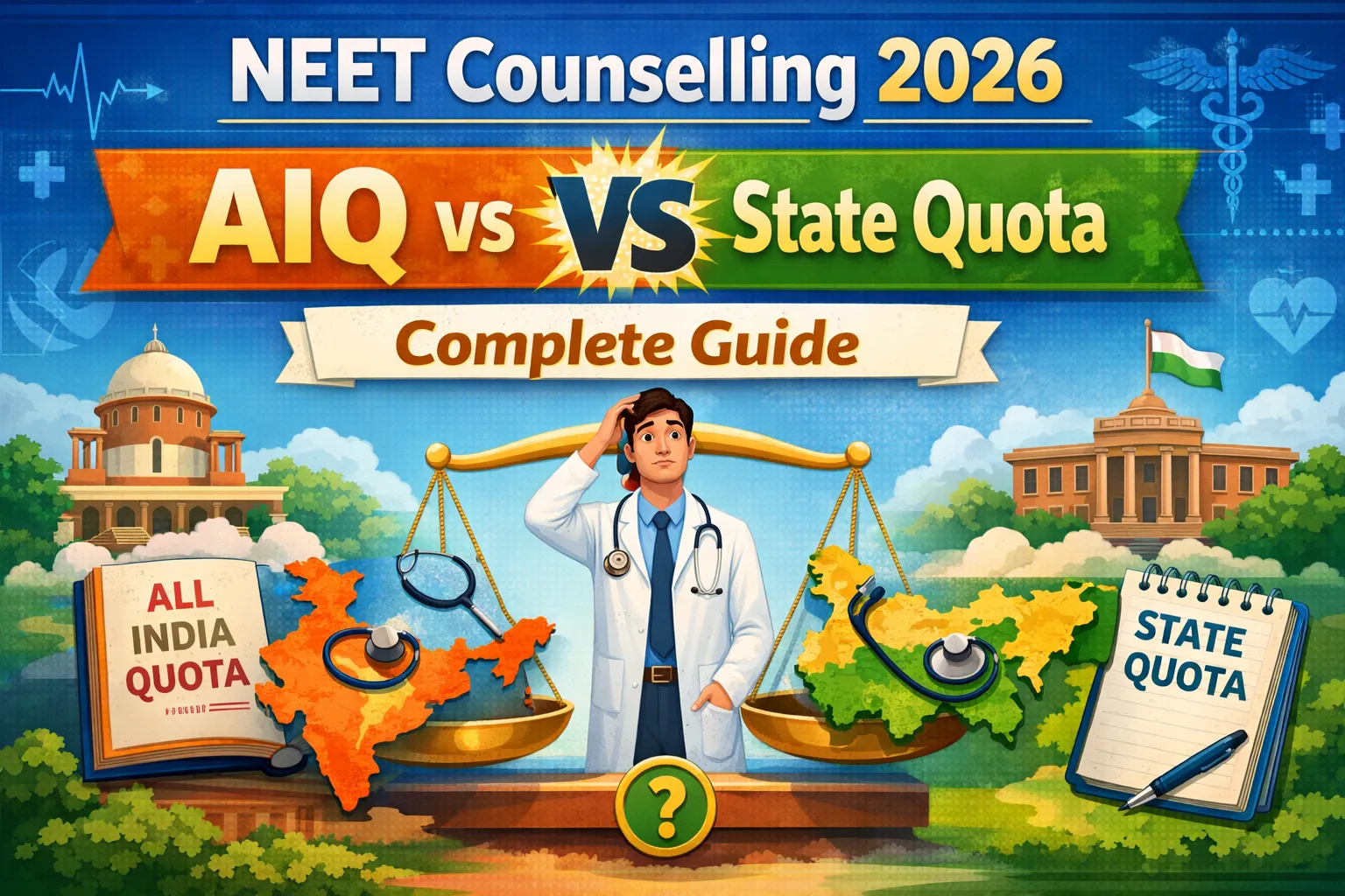 Complete Guide on NEET Counselling 2026: AIQ vs State Quota